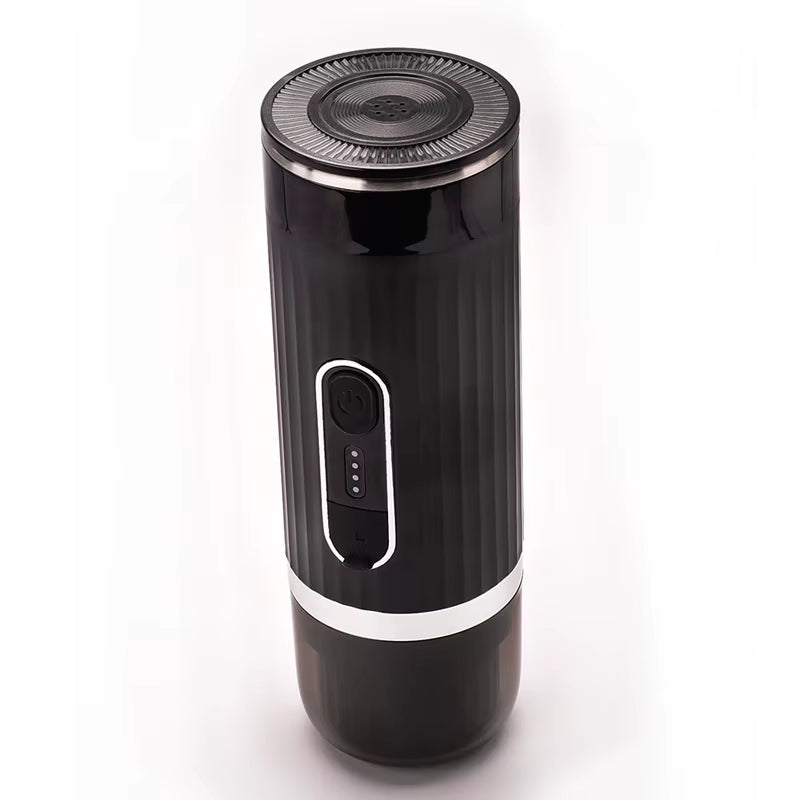 Portable 3-In-1 Wireless Camping Coffee Maker - Self-Heating Espresso Machine with 12V Car Adapter for On-the-Go Brewing