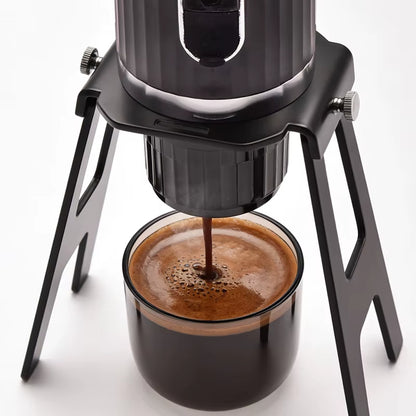 Portable 3-In-1 Wireless Camping Coffee Maker - Self-Heating Espresso Machine with 12V Car Adapter for On-the-Go Brewing